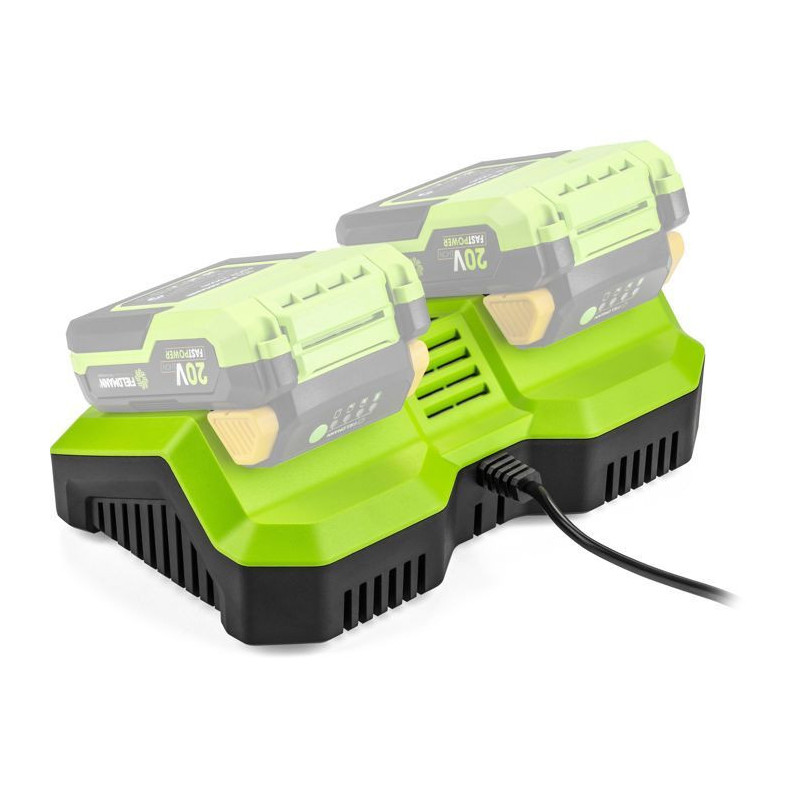Double charger - FIELDMANN - For 20V batteries - Charge 2Ah in 60 min