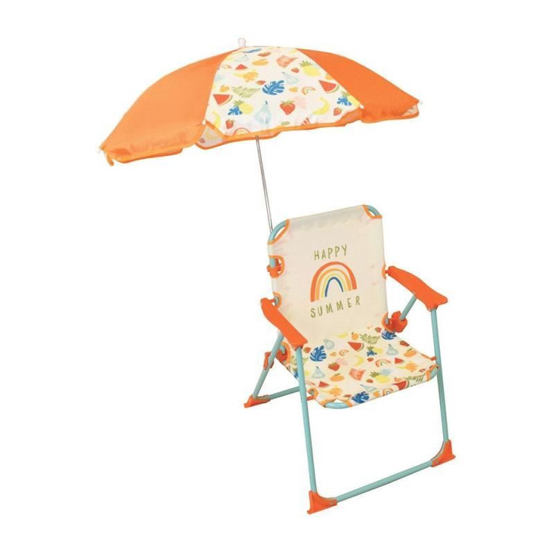 FUN HOUSE Fruity's Folding camping chair with parasol - H.38.5 x W.38.