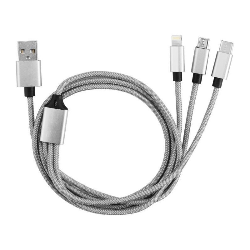 Travel Kit - GAO - 3-in-1 - 1m Cable, Wall and Car Charger