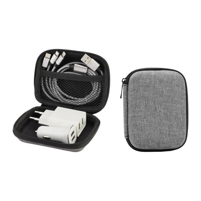 Travel Kit - GAO - 3-in-1 - 1m Cable, Wall and Car Charger
