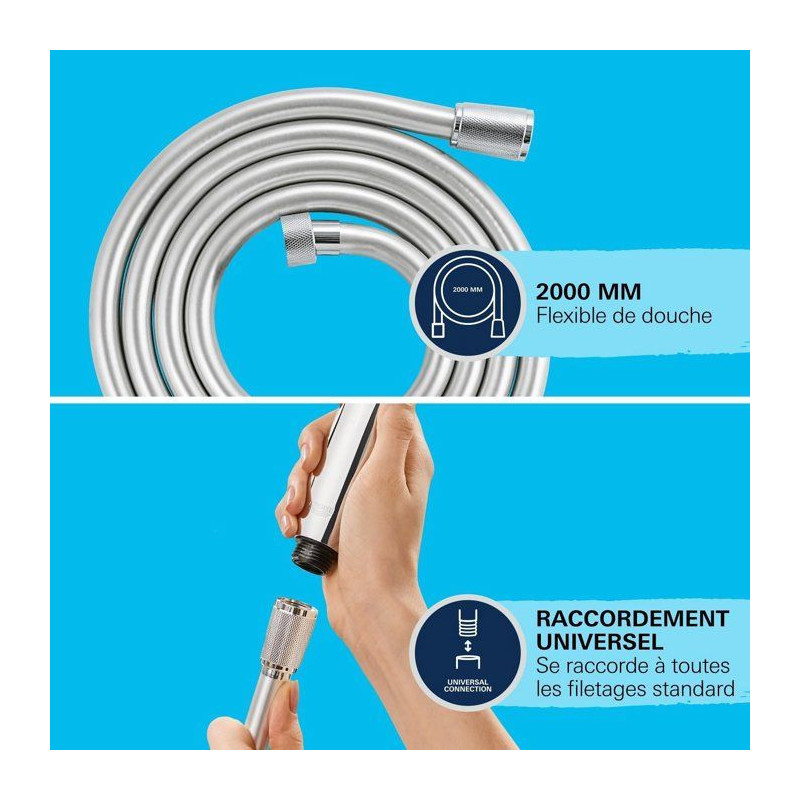 Shower hose - GROHE VitalioFlex 27507001 - 2m - Anti-kink - Anti-twist