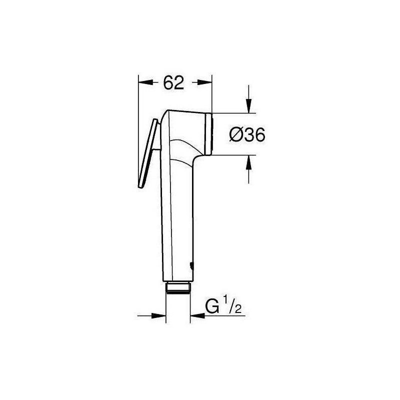 Shower head - GROHE Vitalio - 26351000 - 1 jet - Chrome - Hand shower