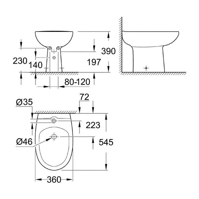 GROHE - Countertop bidet