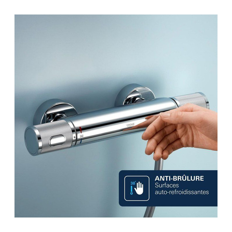 Grohe thermostatic mixer shower precision feel, wall mounting, tempera