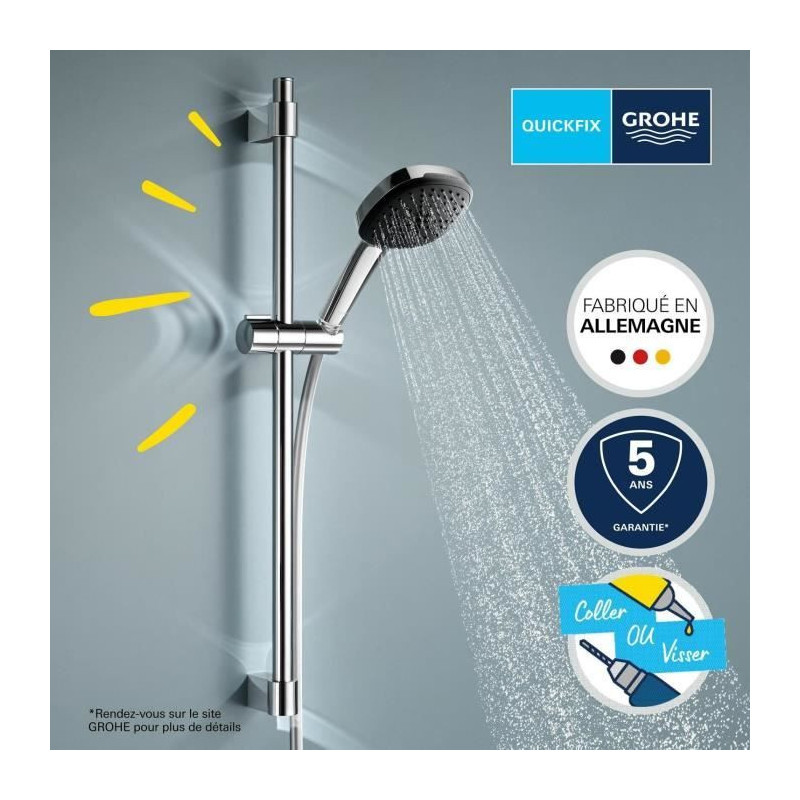 Shower set with 2 jets shower head, bar and flexible hose - GROHE Vita