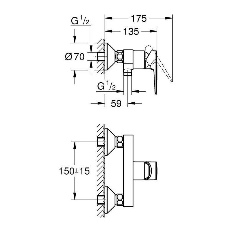 Grohe - Shower monocommiage mixer