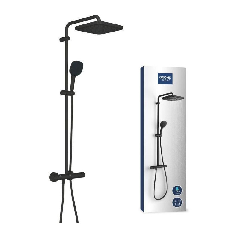 Shower column with thermostatic mixer - Water saving - GROHE Vitalio C