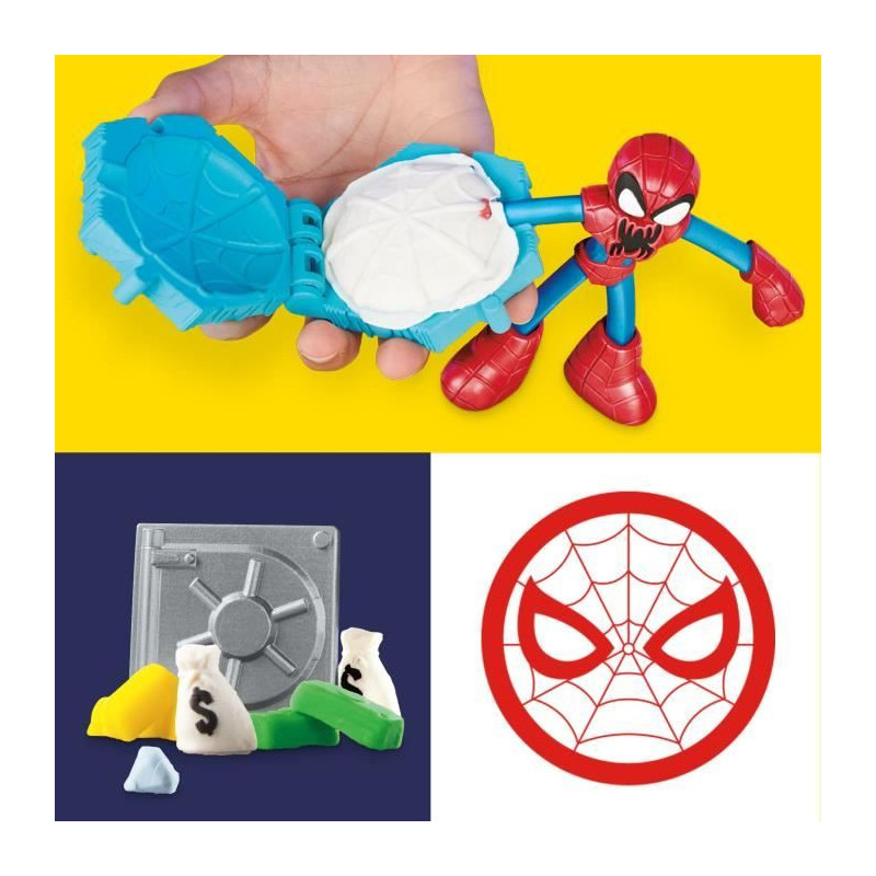 Play-Doh Spider-Man, Slash Attack box with 2 flexible figures, 7 acces