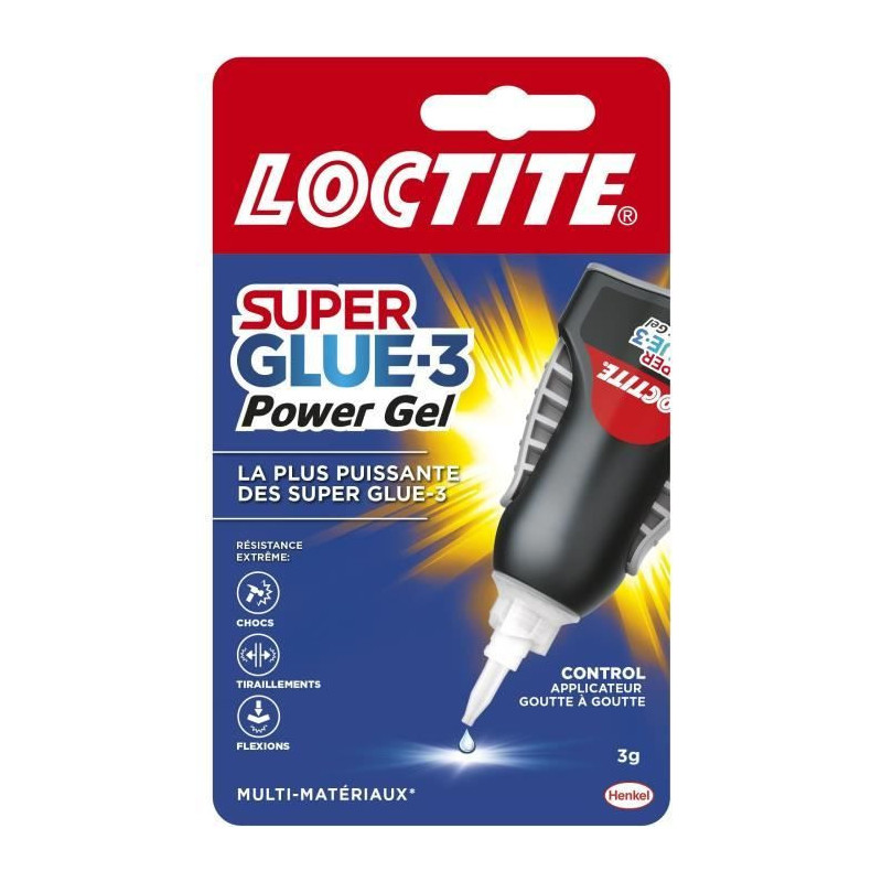Cyanocrylate glues - LOCTITE - SUPERGLUE-3P - Power Gel Control - Tube