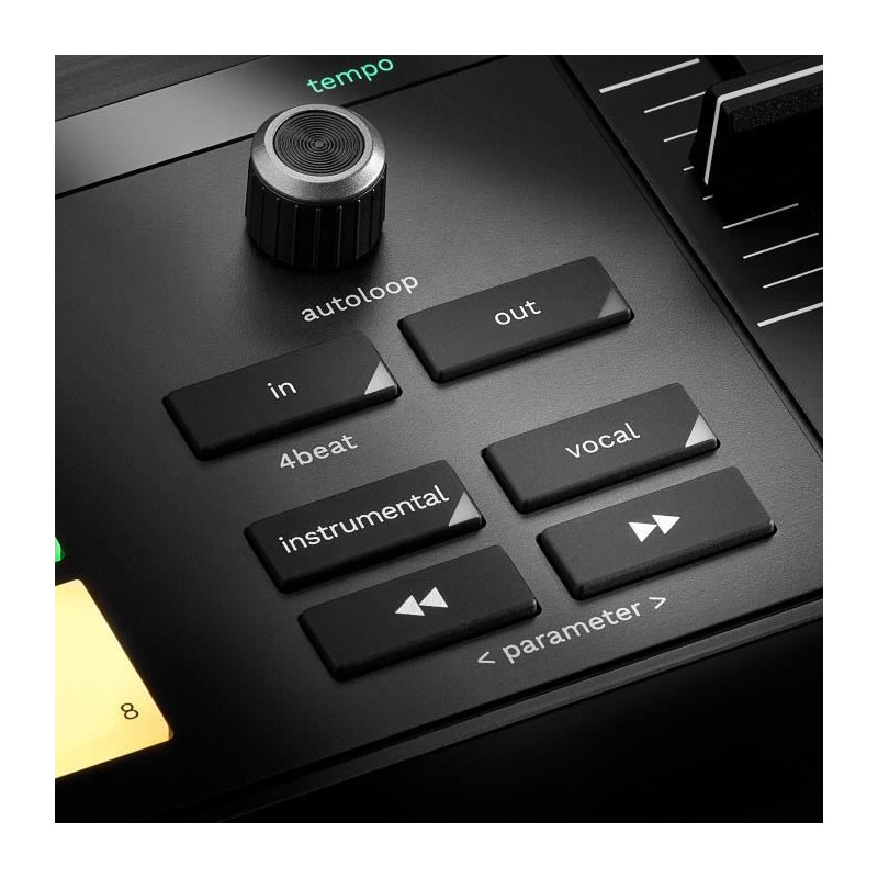 HERCULES DJCONTROL INPULSE T7 - Black motorized DJ controller with two