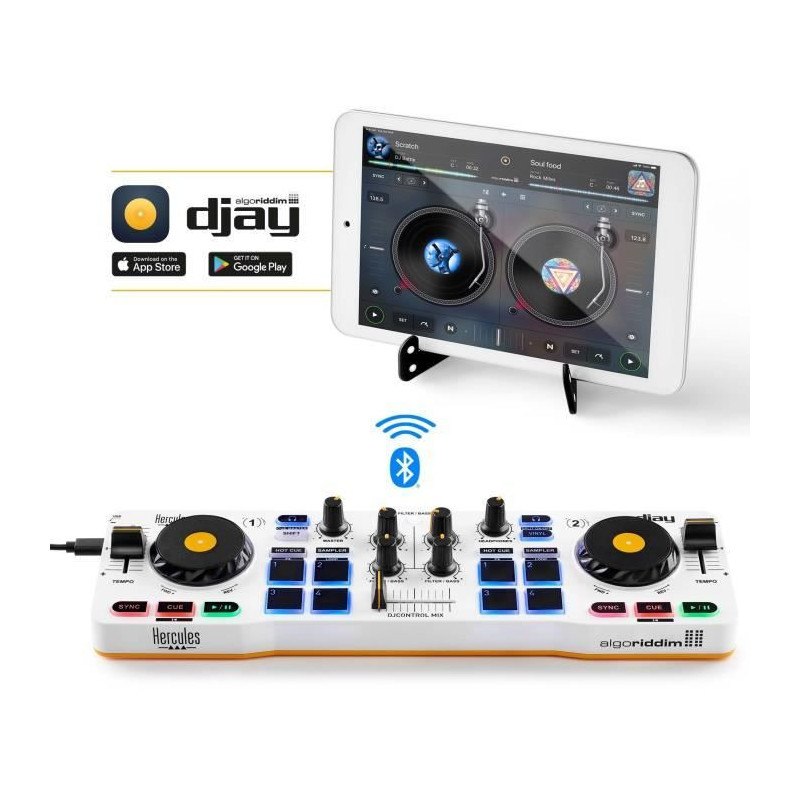 HERCULES DJControl Mix - Wireless Bluetooth DJ Controller for Smartpho