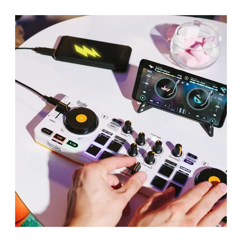 HERCULES DJControl Mix - Wireless Bluetooth DJ Controller for Smartpho