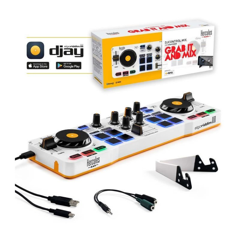HERCULES DJControl Mix - Wireless Bluetooth DJ Controller for Smartpho