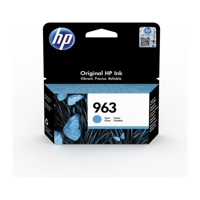 HP 963 Inkjet Cartridge - Cyan - Inkjet