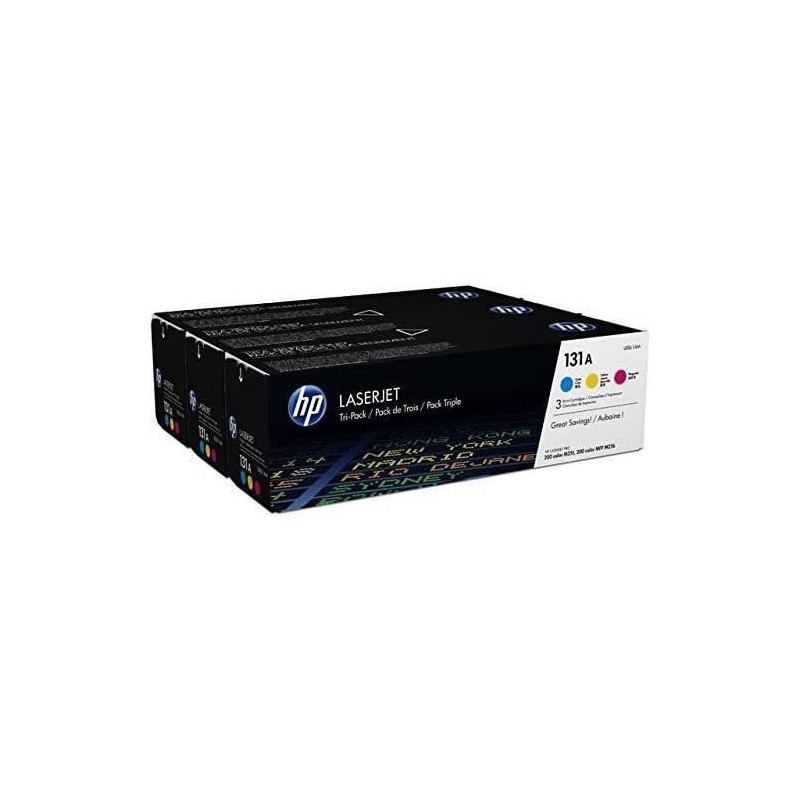 HP 131A Toner Cartridge - 3 x 1800 Pages - Pack of 3 - Yellow / Cyan /