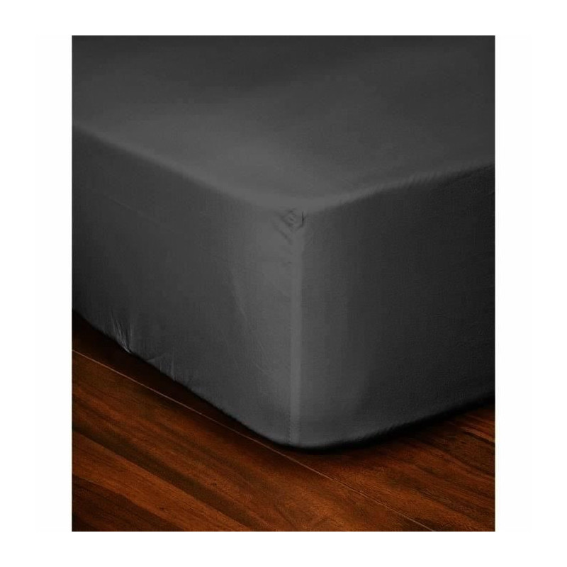 LOVELY HOME Fitted sheet 100% cotton 90x190x30 cm dark gray