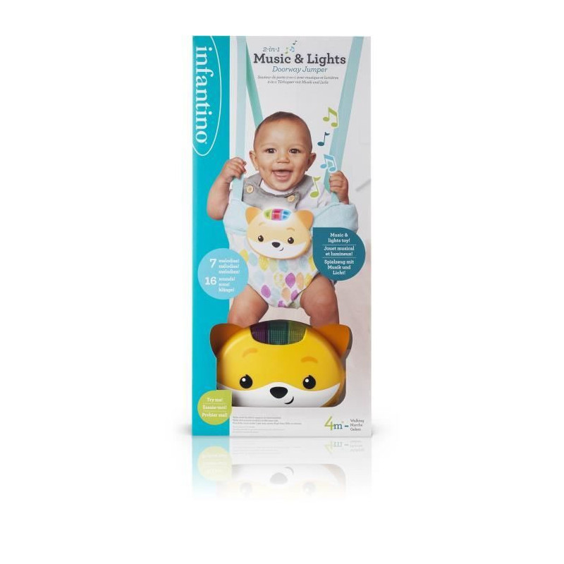 Door jumper - INFANTINO - 303117 - 2 in 1 Fox - Sounds and lights