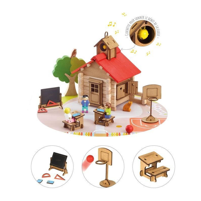 The Village School - Construction Game - JEUJURA - 125 pieces