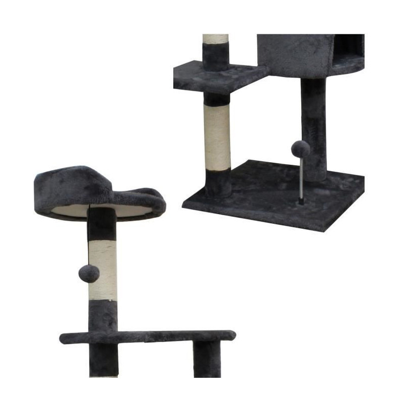 Jasper cat tree - 40 x 40 x 114 cm - gray