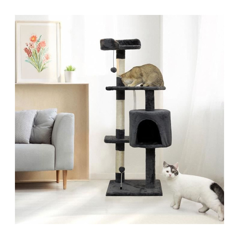 Jasper cat tree - 40 x 40 x 114 cm - gray