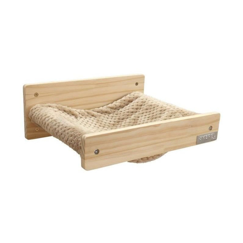 Wall-mounted cat hammock - KERBL - TIMBER - 38 x 33.5 x 16 cm - Solid