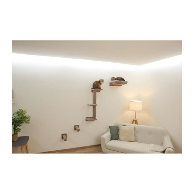 Climbing wall for cats - KERBL - MONTE ALPI - 8 pieces - Grey - Climbi