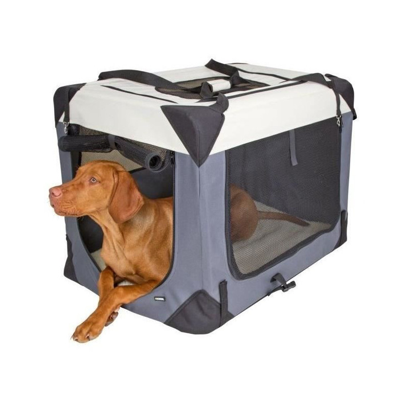 Transport box - KERBL - Journey - 81 x 58 x 58 cm - Gray / Beige