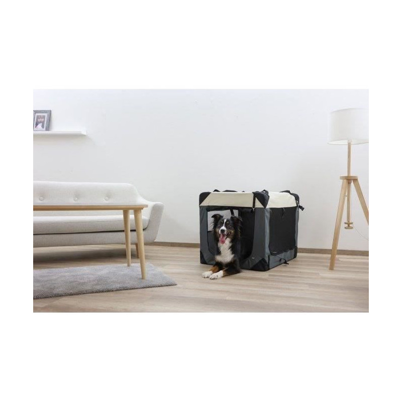 Transport box - KERBL - Journey - 81 x 58 x 58 cm - Gray / Beige