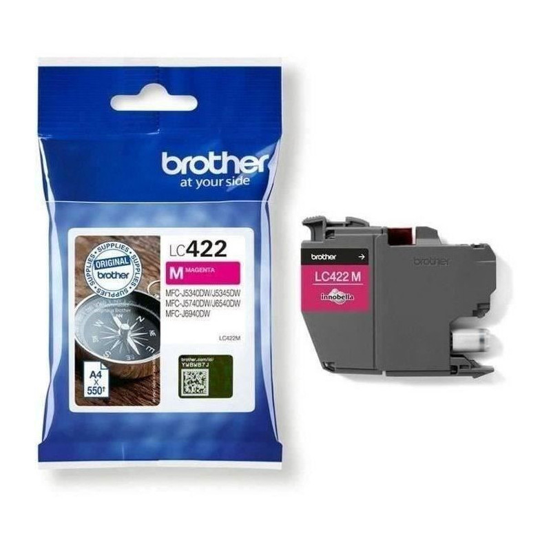 Cartridge LC422M - BROTHER - Magenta - 550 p - For Business Smart MFC-
