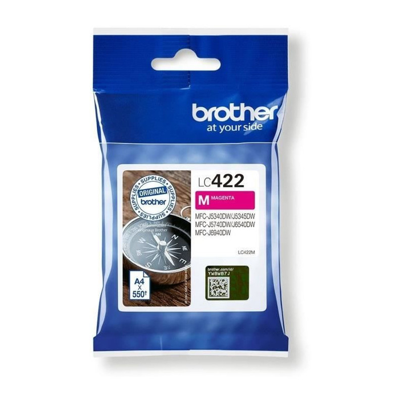 Cartridge LC422M - BROTHER - Magenta - 550 p - For Business Smart MFC-