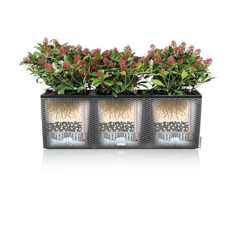 Flower pot - LEC - Trio Cottage 30 - granite - integrated irrigation s
