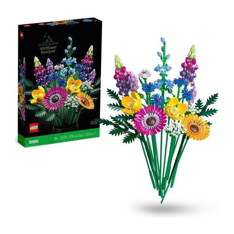 Lego icons 10313 Bouquet of wild flowers, artificial plants with poppi