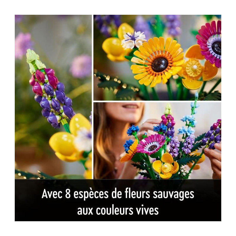 Lego icons 10313 Bouquet of wild flowers, artificial plants with poppi