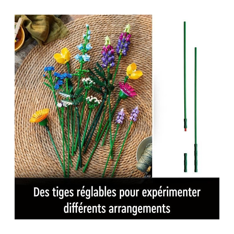 Lego icons 10313 Bouquet of wild flowers, artificial plants with poppi