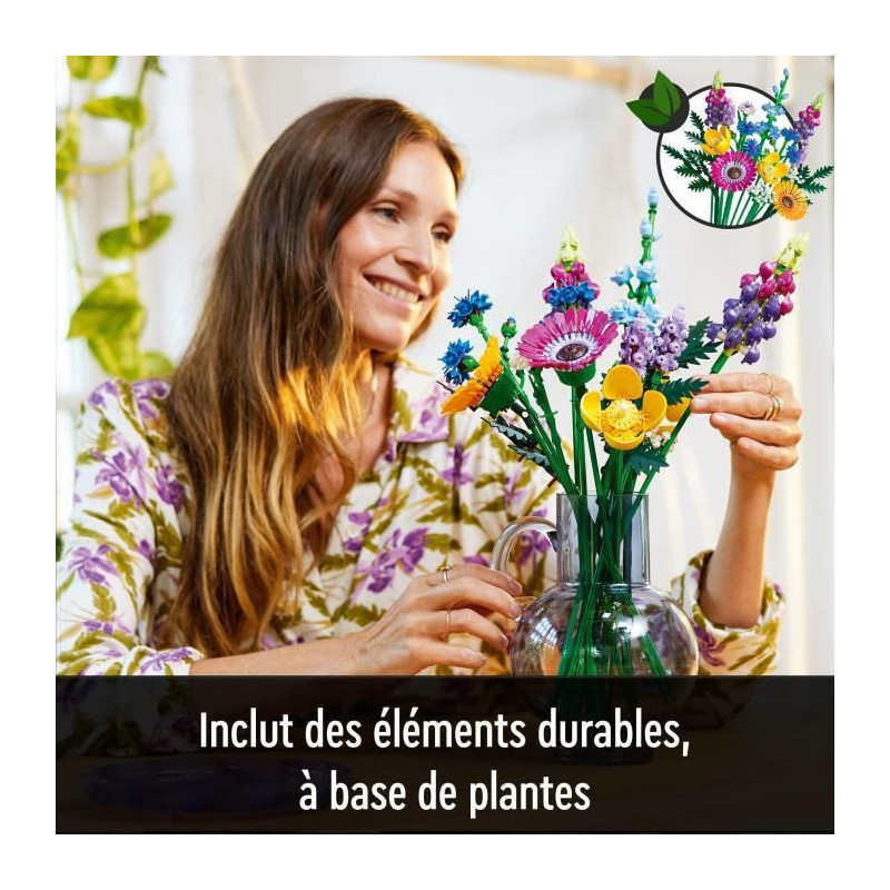 Lego icons 10313 Bouquet of wild flowers, artificial plants with poppi