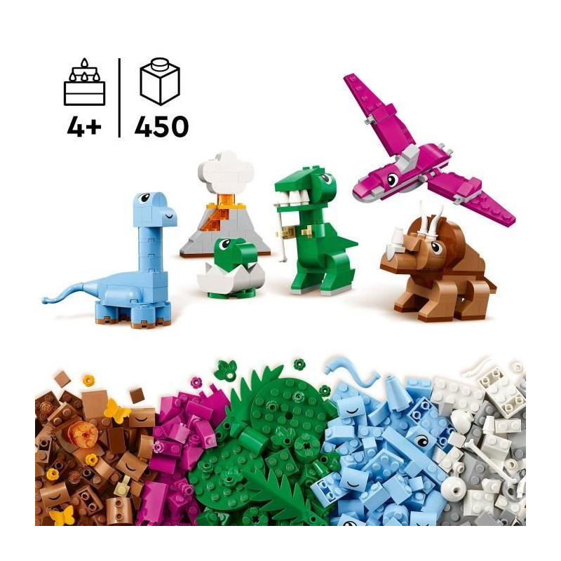 LEGO Classic 11041 Creative Dinosaurs – Building Toy Including T-rex