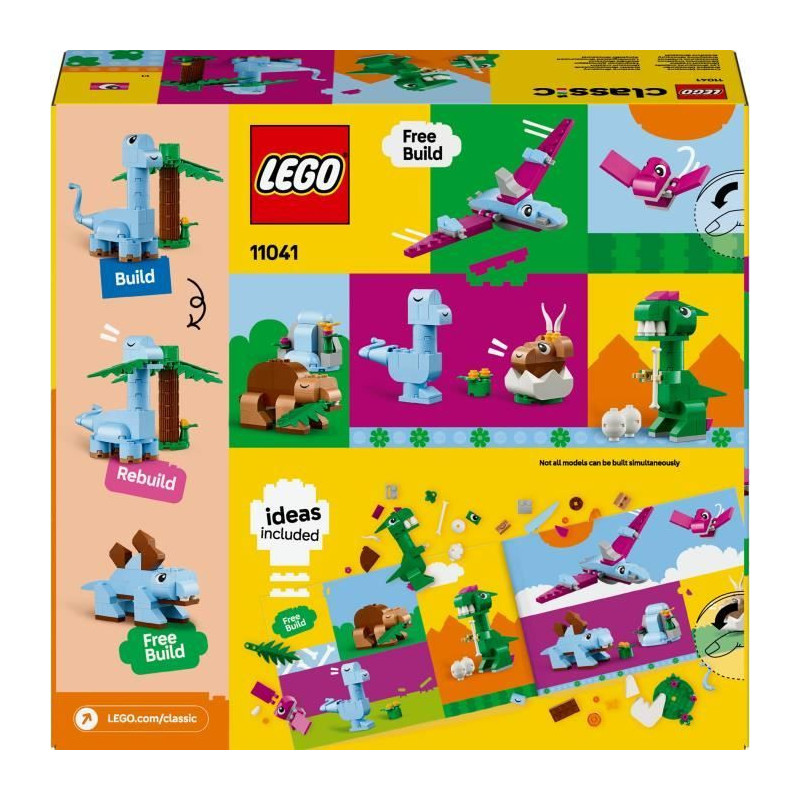 LEGO Classic 11041 Creative Dinosaurs – Building Toy Including T-rex