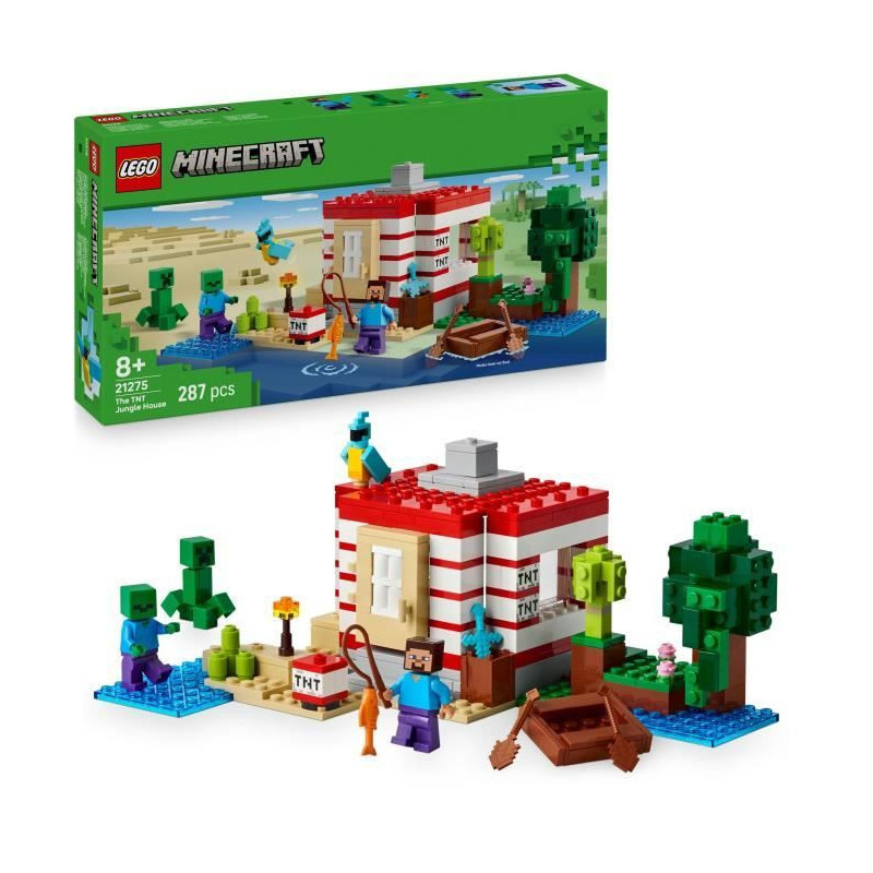 LEGO Minecraft 21275 Jungle TNT House - Building Set for Girls Ages 8