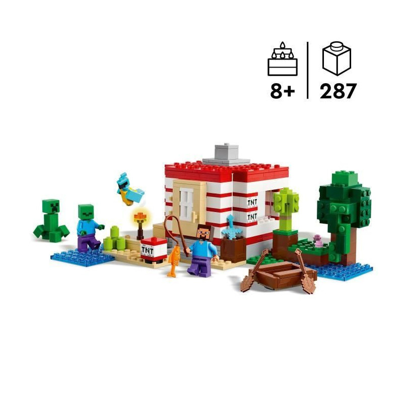 LEGO Minecraft 21275 Jungle TNT House - Building Set for Girls Ages 8