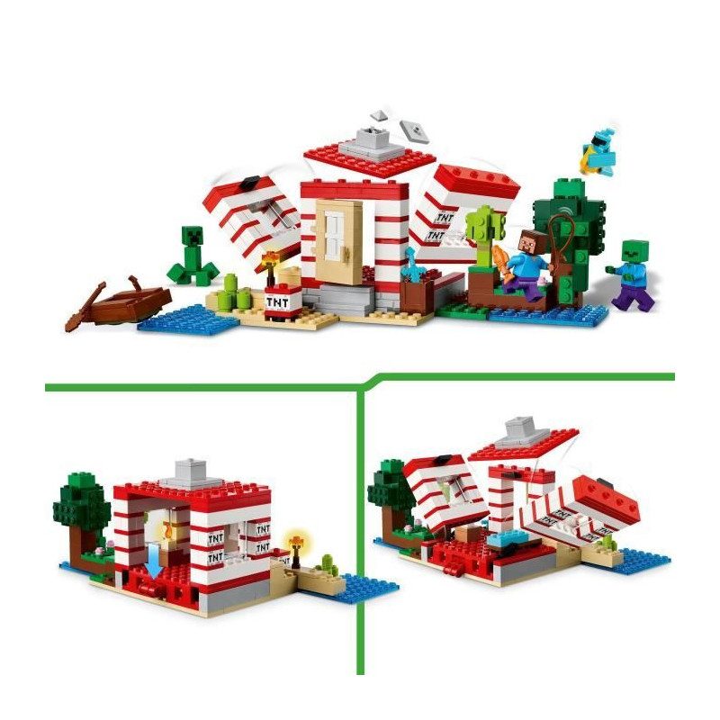 LEGO Minecraft 21275 Jungle TNT House - Building Set for Girls Ages 8