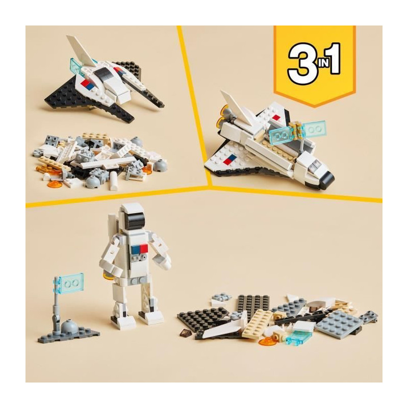 LEGO CREATOR 3-in-1 31134 Spatial shuttle, TOET CLOSE ASTRONUTTE WITH