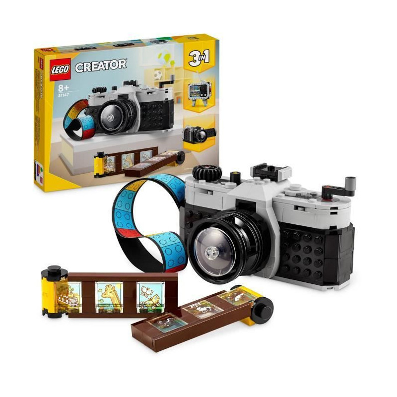 LEGO 31147 Creator 3in1 Retro Camera, Transformable Toy with 3 Models,