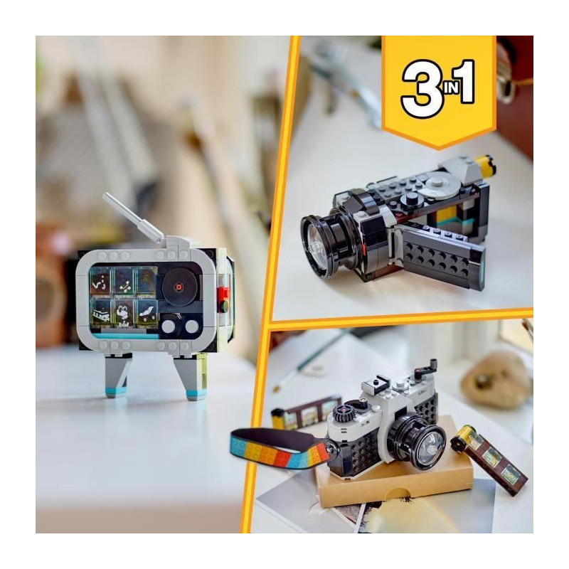 LEGO 31147 Creator 3in1 Retro Camera, Transformable Toy with 3 Models,
