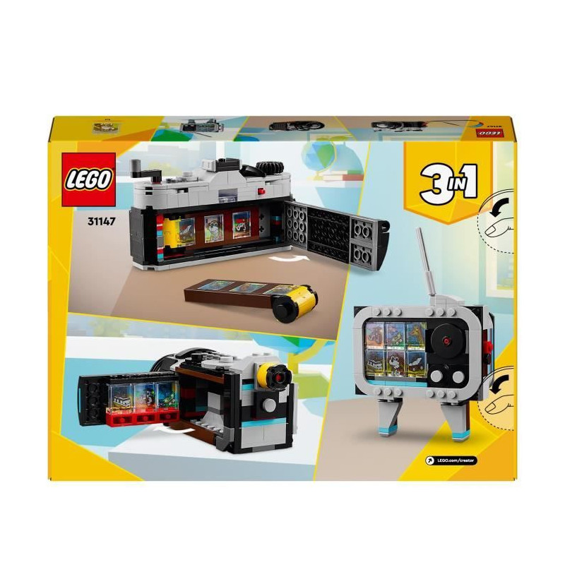 LEGO 31147 Creator 3in1 Retro Camera, Transformable Toy with 3 Models,
