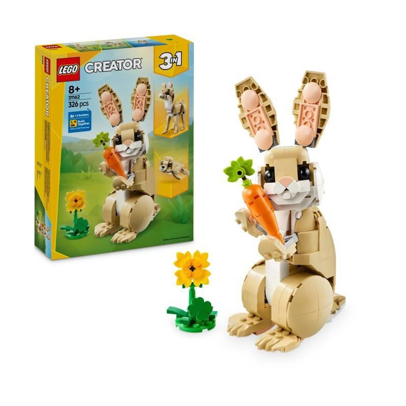 LEGO Creator 31162 3-in-1 Adorable Bunny - Building Toy for Girls Aged