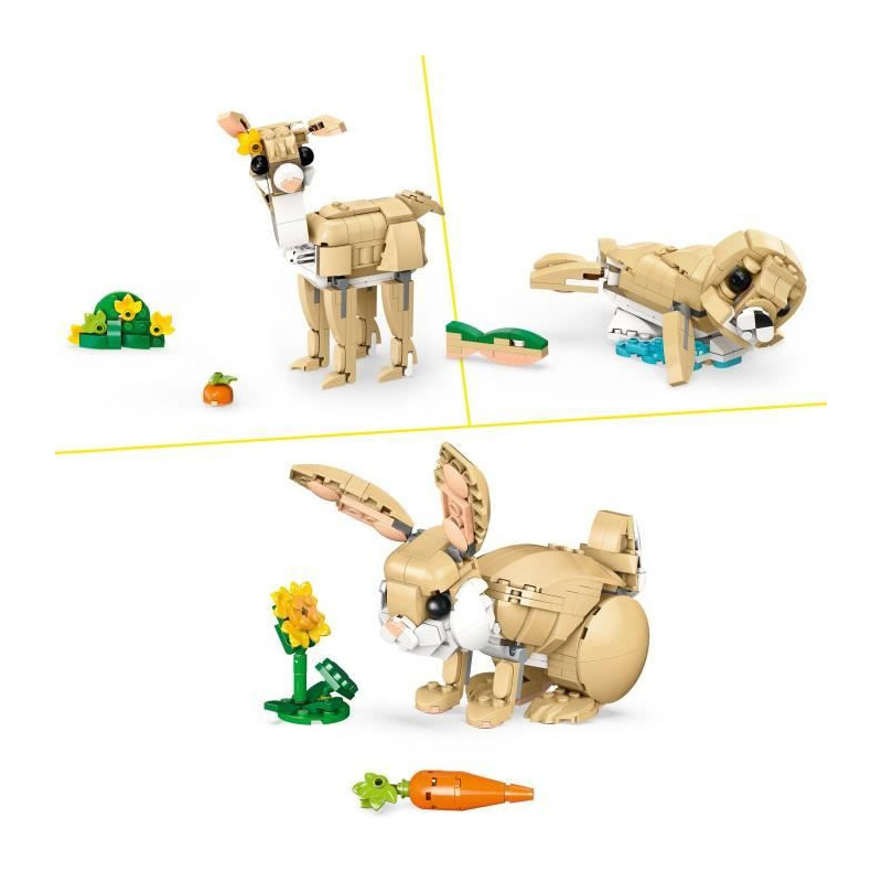 LEGO Creator 31162 3-in-1 Adorable Bunny - Building Toy for Girls Aged