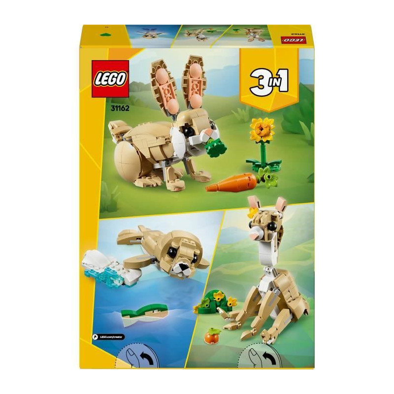 LEGO Creator 31162 3-in-1 Adorable Bunny - Building Toy for Girls Aged
