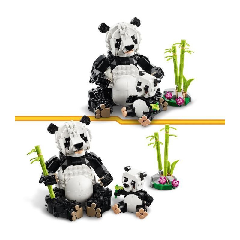 LEGO Creator 31165 3-in-1 Wild Animals: Panda Family Game for Girls Ag