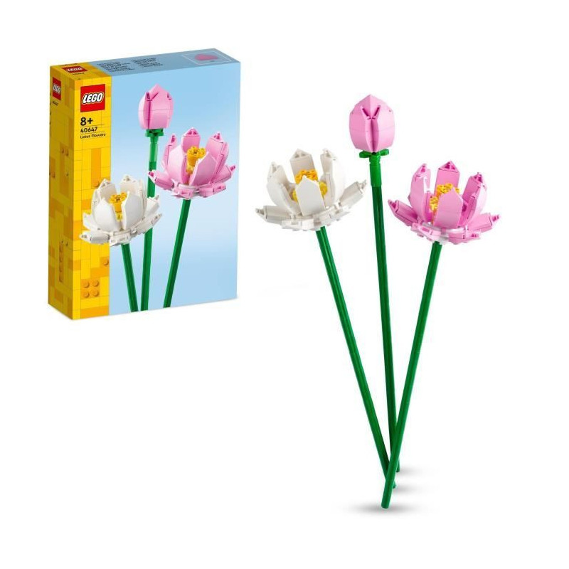 LEGO 40647 Creator Lotus Flowers, Building Kit for Girls and Boys Ages