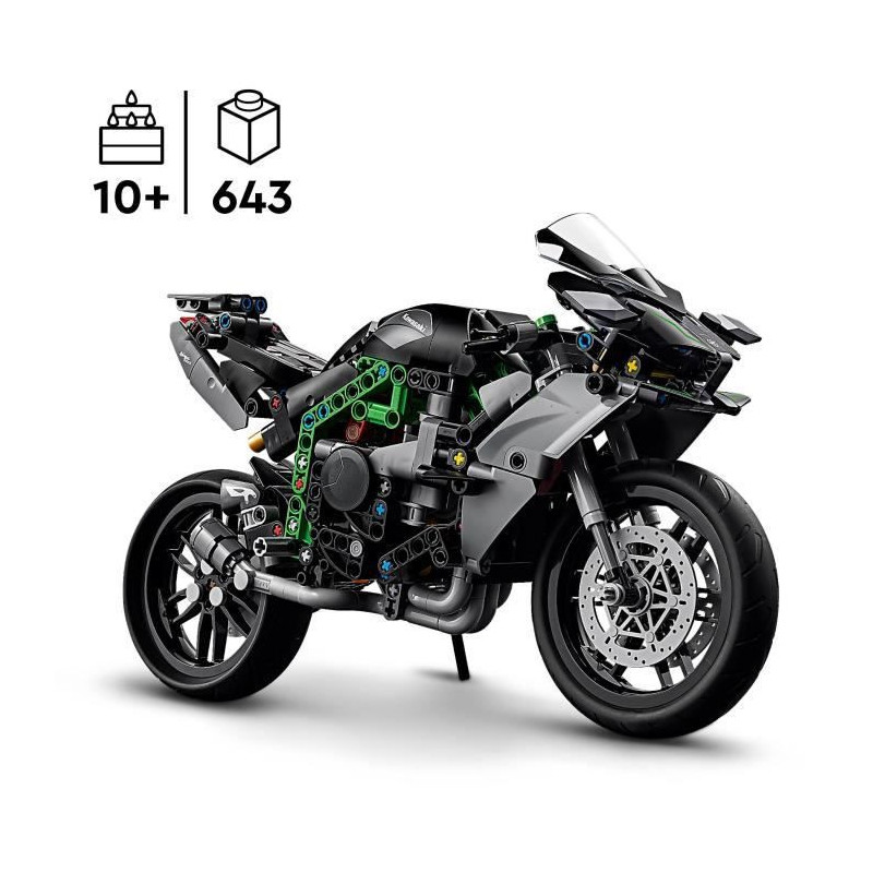 LEGO Technic 42170 Kawasaki Ninja H2R Motorcycle, Gift Idea for Kids,